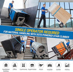 Electric Stair Climbing Dolly Hand Truck with Brake,Powered Stair Climbing Hand Trucks Dolly Cart for Moving, 550lbs Capacity Heavy Duty Stair Climber(XSTO ZW7250GC)
