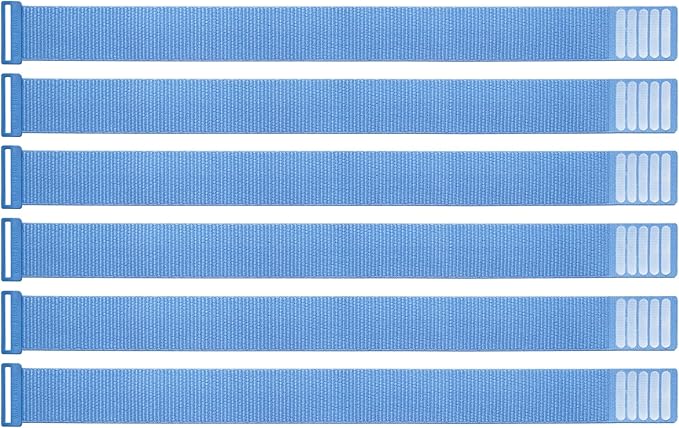 Wrap-It Storage Cinch Straps - 18" (6-Pack) Pacific - Extension Cord Storage Organizer and Cable Ties for Organizing Tools and Appliances