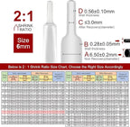 Chanzon 2:1 Ratio 1/4" (6mm) Heat Shrink Tubing 8Ft Roll (2.5M Total Length) Clear/Transparent Polyolefin Sleeving Wrap Shrinking 2 to 1 1pcs