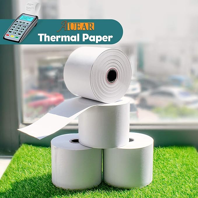 AUEAR, Thermal Cash Register POS Paper Rolls, 2 1/4" x 230' - BPA Free (200 Pack)