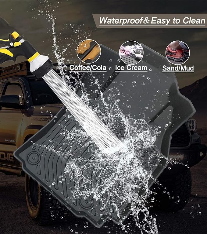 Aiqiying Floor Mats Compatible with Ford Escape 2013-2019 Models，All Weather Carpet Liners Waterproof Durable Custom-Fit Front Rear Full Set Protection TPE Accessories