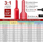 Chanzon 3:1 Ratio 3/16" (4.8mm) Heat Shrink Tubing - Marine Grade Waterproof Adhesive Lined - 8Ft Roll (2.5M Total Length) Red Polyolefin Sleeving Wrap Shrinking 3 to 1 Ratio 1pcs