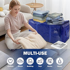 8 Pack Extra Heavy Duty Large Moving Bags with Strong Zipper & Carrying Handles, Sturdy Clothes Storage Bag Totes Bins, Packing Bags Moving Boxes College Moving Supplies, Dark Blue - 40 gal