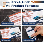 25 Pack 10 Mil 2.9"x4.1" Self Sealing Laminating Pouches Plastic Laminating Sheets Business Card Size Clear Lamination Paper for Office School Home Supplies（Waterproof & No Laminator Need)
