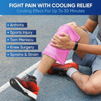 APEXUP Gel Ice Packs for Injuries Reusable, Flexible Double Sided Cold Packs for Injuries, Ice Pack for Knee, Shoulder, Back, Hip, Leg, Arm (Pink, L, 1PK)