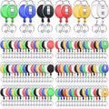 Laumoi 90 Packs Retractable ID Badge Holder Name ID Badge Reel Clips Keychain with Belt Clip and Key Ring for Office Worker Doctor Nurse Employee (Multicolor)