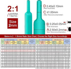 Chanzon 2:1 Ratio 5/64" (2mm) Heat Shrink Tubing 8Ft Roll (2.5M Total Length) Green Polyolefin Sleeving Wrap Shrinking 2 to 1 1pcs