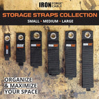 Iron Forge Cable Extension Cord Wrap Organizer, 12 Piece Multi-Pack - 2 Pieces of Medium, Large, and XL Hook and Loop Hanger Wraps Up to 50 lbs