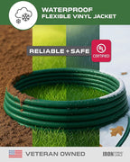 Iron Forge Cable Green Outdoor Extension Cord 100 FT - 16/3 SJTW Weatherproof Long Extension Cord for Outside with 3 Prong - 16 Gauge 100 Foot for Yard, Gardens, Landscaping - UL Listed