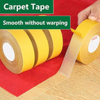 CHENYA 164 Ft Double Sided Tape Heavy Duty,High Tack Strong Wall Adhesive with Fiberglass Mesh,Super Sticky Resistente Clear Hem Tape for Crafts,Carpet,Picture,1.18" Wide