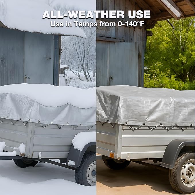 Tarp 16x20 Feet 14 Mil Heavy Duty Waterproof Tarp, Large Multipurpose Cover with Brass Grommets and Reinforced Edges, UV Resistant Thick Poly Tarps for Outdoor Camping Tent Pool Car