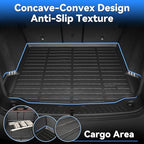 Hutisya-Floor Mats & Cargo Liner Set Fit for Mazda CX-70 & CX-70 PHEV 2025 All Weather Protection Anti-Slip & Durable TPE Full Set Liners Automotive Accessories-Black