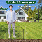 SUNLAX 10 Panels Garden Fence 20ft(L) x 24in(H) Metal No Dig Fence Animal Barrier for Dogs Temporary Fence for Backyard Outdoor Garden Without Gate