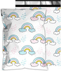 Poly Mailers 12x15.5 Inch 50 Pcs - Rainbow Printed Shipping Bags, 2.4mil Thickness, Waterproof and Tear Resistant Mailing Envelopes, Self-Sealing Packaging Bags for Small Business