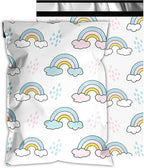 Poly Mailers 12x15.5 Inch 50 Pcs - Rainbow Printed Shipping Bags, 2.4mil Thickness, Waterproof and Tear Resistant Mailing Envelopes, Self-Sealing Packaging Bags for Small Business