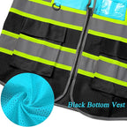 BeautyWill Custom Logo Safety Vest Class 2 High Visibility Reflective Vest for Men - Personalized Logo Team Vest