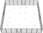 FXW Garden Fence Outdoor for The Yard – 50in(H) x 83.5ft(L) Heavy Duty Metal Animal Barrier for Dog and Rabbit, Decorative Dog Fence, 32 Panels, Black