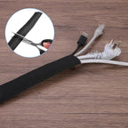 MECCANIXITY Braided Cable Sleeves Heat Shrinkable Fabric Sleeving, 1 9/16" 40ft Black 2:1 Ratio Heat Shrinkable Cord Protector for Harness Cable, Network Cable Protection, Cable Management