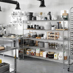 18" Deep x 72" Wide x 64" Height Wire Shelving Kit | 5-Tier | NSF Commercial Storage Rack Unit