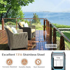 3/16" Black T316 Stainless Steel Cable, 250FT Marine Grade Black Wire Rope Aircraft Cable, 1x19 Strands for Deck Railing, Balcony, Fence, and DIY Balustrades