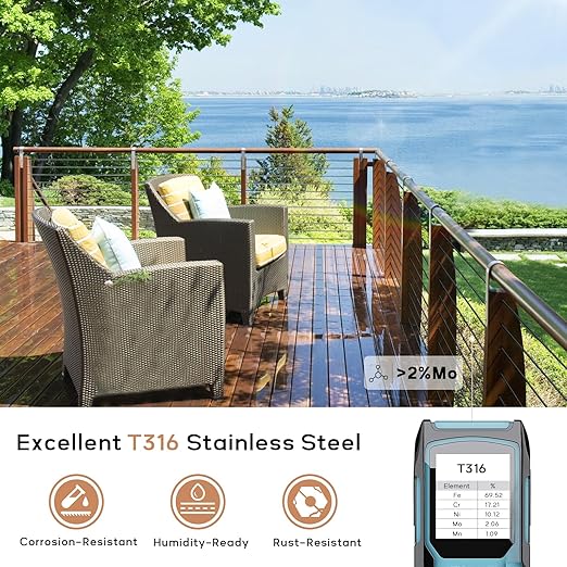 3/16" Black T316 Stainless Steel Cable, 250FT Marine Grade Black Wire Rope Aircraft Cable, 1x19 Strands for Deck Railing, Balcony, Fence, and DIY Balustrades