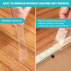 Double Sided Tape Heavy Duty 0.75in×20ft, Nano Tape Double Sided, Removable Traceless Two Sided Adhesive Tape, Clear Mounting Tape Double Sided Tape for Walls, Hanging Picture,Poster,Carpet
