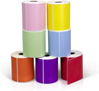 4" X 6" Direct Thermal Perforated Stickers Labels for Shipping Labels, Inventory, and Color Coding - Compatible with Zebra, Rollo, Godex and More (White, 48 Rolls)