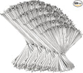 LEIFIDE 500 Pcs Metal Zip Ties 304 Stainless Steel Zip Ties Heavy Duty Self Locking 220 Pound Tensile Strength Cable Suitable for Exhaust Wrapping Fence Outdoor Workshop Canopy(Multiple Sizes)