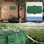 Flemoon [2 Pack] Outdoor Electrical Box Waterproof, Medium Weatherproof Electrical Box (11.5x5.2x4 inch) w/6 Cable Entry Ports, Extension Cord Cover for Power Strip, Timer, Plug, Holiday Light, Green