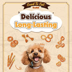 Gootoe Turkey Tendons for Dogs –All-Natural, Hypoallergenic Dog Treats, Rawhide Alternative, Long Lasting Puppy Chews, Healthy Dog Treats for Medium Breeds, Bone (M), 16 oz Pack (1 lb)