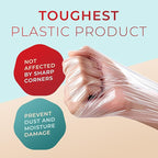 Shrink Wrap Roll for Moving | 80 Gauge 5" x 1000 FT Plastic Wraps for Packing | Clear Stretch Film for Pallets, Furniture, Boxes & Storage Protection - 4 Pack
