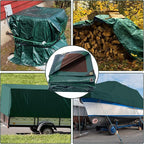 Tarp 8x10 Feet 16 Mil Heavy Duty Waterproof Tarp, Large Multipurpose Cover with Brass Grommets and Reinforced Edges, UV Resistant Thick Poly Tarps for Outdoor Camping Tent Pool Car, Green