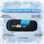 ComfiTECH Elbow Ice Pack Wrap, Multi-Use Ice Pack for Elbow, Arm, Knee and Calf, Flexible Ice Sleeve for Tennis Elbows, Golfers Arm, Muscle Relaxation, Large, 2 Pack