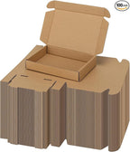 PHAREGE 6x4x1 Inch Shipping Boxes 100 Pack Brown, Tab Lock Tuck Top Mailer Boxes for Packaging Small Business, Cardboard Gift Boxes for Wrapping Mailing Present