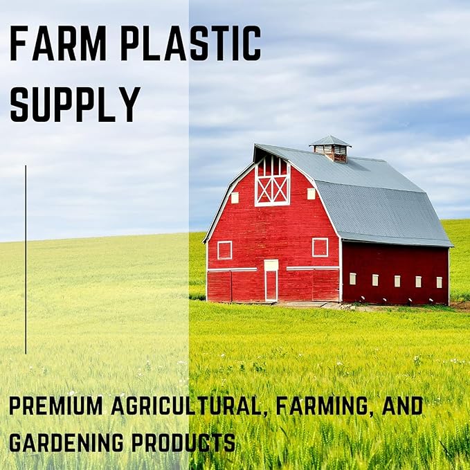 Farm Plastic Supply - White Plastic Sheeting - 6 mil - (10' x 100') - Thick Plastic Sheeting, Heavy Duty Polyethylene Film, Drop Cloth Vapor Barrier Covering for Crawl Space