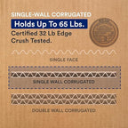 BOX USA Moving Boxes Medium 20-Pack 18x14x12" - Corrugated Cardboard Box for Shipping, Mailing, Packing, Packaging and Storage