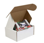 BOX USA 14" Deluxe Shipping Boxes 14"L x 10"W x 6"H, 50-Pack - White Box Mailers for Packaging, Storage, Gifts or Bulk Business Orders