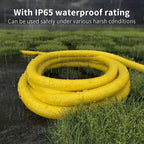 HUANCHAIN 12/3 25ft 2 Pack Heavy Duty Outdoor Extension Cord 25 ft Waterproof with Lighted end, Flexible Cold-Resistant 3 Prong Electric Cord Outside, 15Amp 1875W 12AWG SJTW, Yellow, ETL