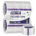 Clear Packing Tape - 6 Heavy-Duty Wrapping Tape - 110-Yard Length, 660 Total Yards 1.88-Inch Wide Strong Adhesive Rolls for Moving Boxes, Office Packaging, Storage Organization & Warehouse Shipping