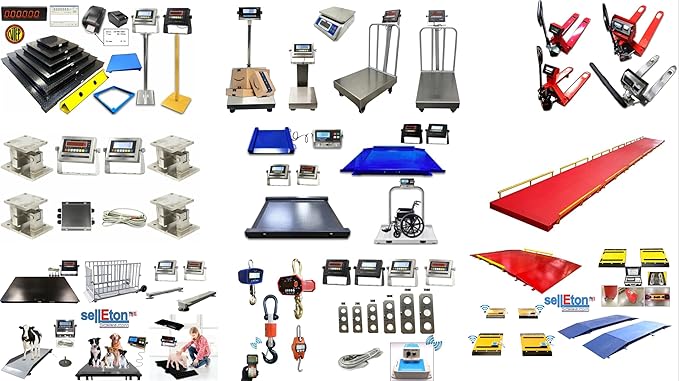 SellEton SL-4040-5k-NN 40" x 40" Industrial Floor Scale l 5000 lbs x 1 lb l Warehouse Pallets