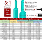 Chanzon 3:1 Ratio 1/8" (3.2mm) Heat Shrink Tubing - Marine Grade Waterproof Adhesive Lined - 8Ft Roll (2.5M Total Length) Green Polyolefin Sleeving Wrap Shrinking 3 to 1 Ratio 1pcs