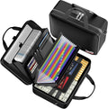 Tamfile Fireproof Document Box with Lock, Hard Case Fireproof Water Resistant File Organizer with 24 Colorful Pockets, Fire Safe Box for Important Documents, Valuables, Laptop, Passports (Black)