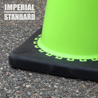 Traffic Cones - Safety Cones - 36" Green Cones with 2 Reflective Collars - Construction Cones - Road Cones - Parking Cones - Street Cone (4 pack)
