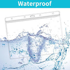 10 Pack Sheet Protectors，8.5" x 11" Waterproof Resealable Zip Wall Sign Holder Page Protectors Clear Photo Plastic Sleeves, Duty Work Pocket Hanging Sheet Protectors (Horizontal, 10 Pack)
