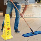 MATTHEW CLEANING 3 Packs 26” Caution Wet Floor Safety Cones for Indoors and Outdoors,Bright Yellow Caution Wet Floor Sign,4-Sided Bilingual Signs,Avoid Fall & Slip Accident