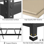 PrimeZone 3 Pack Storage Shelves 48" x 24" x 72", 5 Tier Adjustable Garage Storage Shelving, Heavy Duty Metal Storage Utility Rack Shelf Unit for Warehouse Pantry Closet Kitchen, Black