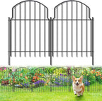 19Pcs Decorative Garden Fence, 20in(H)/20.5ft(L) Rustproof Metal Fences Animal Barrier Outdoor for Yard, Flower Bed Edging Ornamental Border Panel for Dogs, Rabbits, Dig Defence, Garden Decor, Patio