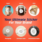 100 Custom Vinyl Stickers - Upload Your own Image, Text, Design, Logo - Personalized Logo Labels for Handmade, Packaging, Bottle, Jars, Candle, Brand Stickers (Gold Marble, 3x3)