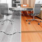 Floor Cord Cover Cavity 0.8"x0.37" Self Adhesive Cord Hider, 3.3FT Low Profile Cable Management, Extension Strip Protector for Wires, Prevent Cable Trips for Offices, Gyms, Exhibitions (Brown Wood)