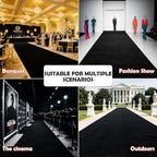 450 GSM Extra Thick Waterproof Black Carpet Runner for Events Decorations, 3X15 Ft Not Slip Red Runner Aisle Runway Rug for Wedding, Party, Banquet, Activity Entrance and Special Events Decorations